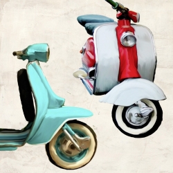 Wall art print and canvas. Teo Rizzardi, Superscooters I