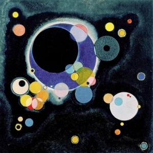 Tableau sur toile. Wassily Kandinsky, Sketch for Several Circles