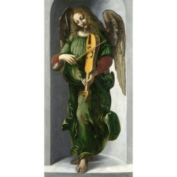 Cuadros religiosos en canvas. After Leonardo da Vinci, Angel en verde