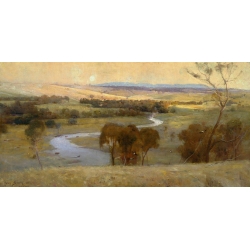 Wall art print and canvas. Arthur Streeton, Still glides the stream, and shall for ever glide