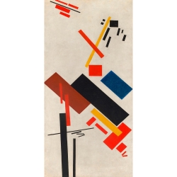 Cuadro abstracto en canvas. Kasimir Malevich, Casa en Construcción