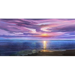 Leinwandbilder. Adriano Galasso, Sonnenuntergang am Meer