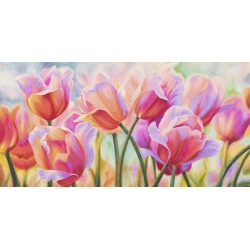 Wall art print and canvas. Cynthia Ann, Tulips in Wonderland