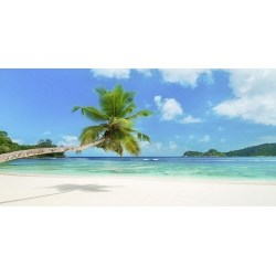 Quadro, stampa su tela. Spiaggia tropicale, Seychelles