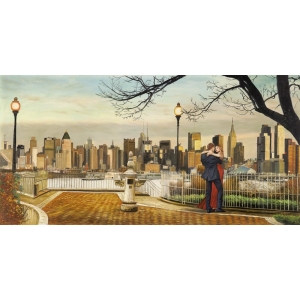 Wall art print and canvas. Pierre Benson, Lovers in New York