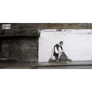 Quadro, stampa su tela. Anonimo (attribuito a Banksy), South Bank, London  (graffito - dettaglio)