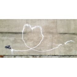 Quadro, stampa su tela. Anonimo (attribuito a Banksy), Rumford Street, Liverpool (graffito)