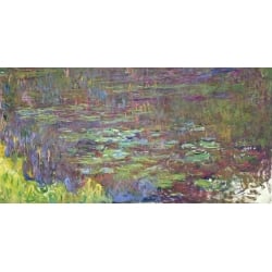Leinwandbilder. Claude Monet, Seerosen bei Sonnenuntergang (Detail)