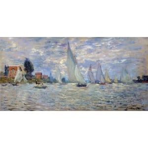 Tableau sur toile. Claude Monet, Les barques, régates à Argenteuil