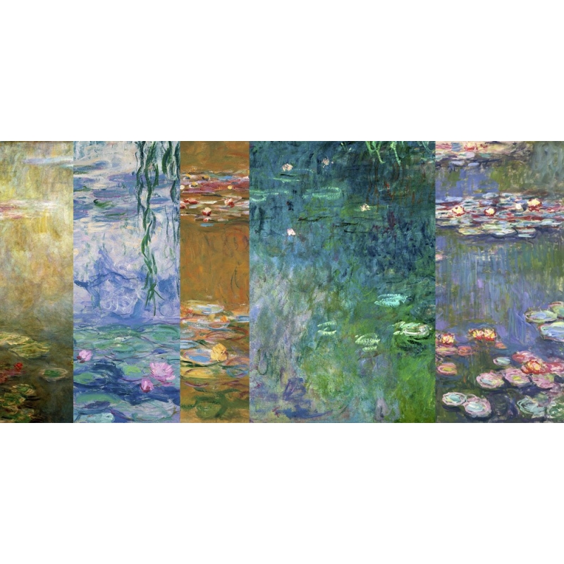 Wall art print and canvas. Claude Monet, Monet Deco – Waterlilies IV