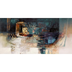 Cuadro abstracto moderno en canvas. Giuliano Censini, Sueños de jade