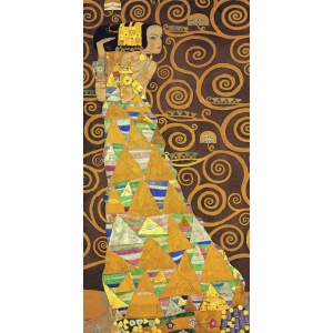 Quadro, stampa su tela. Gustav Klimt, L'Albero della Vita (Brown Variation) I