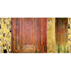 Quadro, stampa su tela. Gustav Klimt, Klimt Patterns – Foresta II