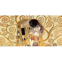 Tableau sur toile. Gustav Klimt, Le Baiser (détail)