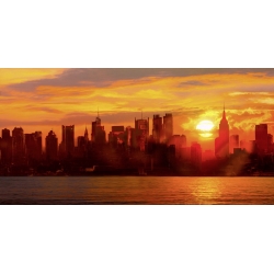 Leinwandbilder. Shaun Green, Sunset over Manhattan