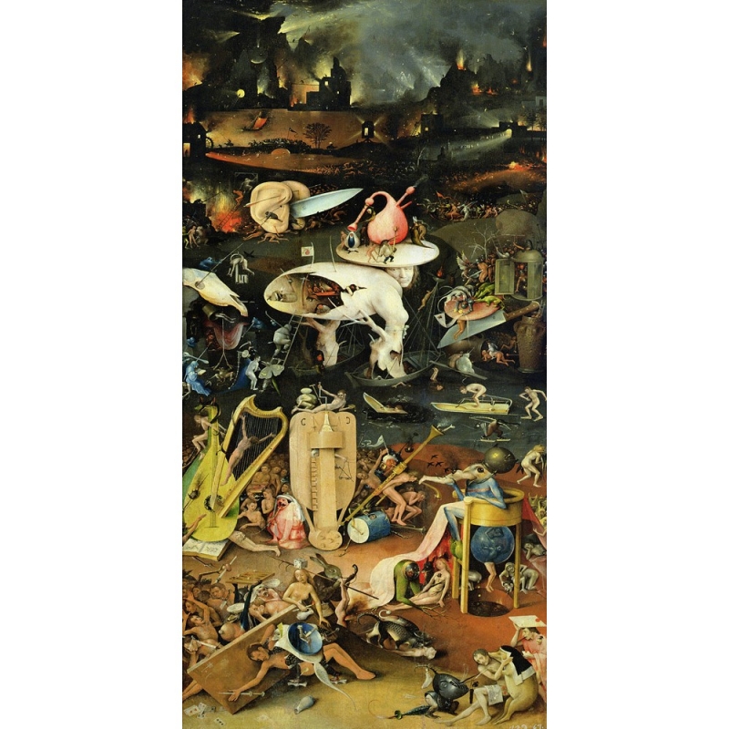 Cuadro famoso en canvas. Hieronymus Bosch, El Jardín de las delicias III