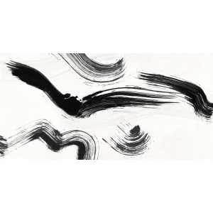 Quadro astratto bianco e nero, stampa su tela. Flight in the Wind