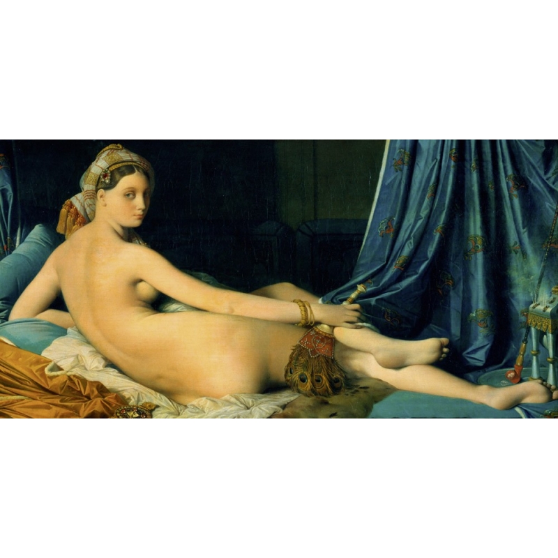 Quadro, stampa su tela. Jean-Auguste-Dominique Ingres, La Grande Odalisca