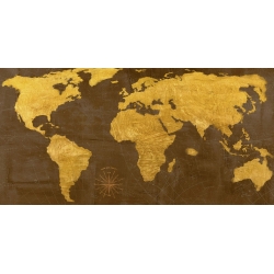 Tableau sur toile. Carte du Monde. Geo II