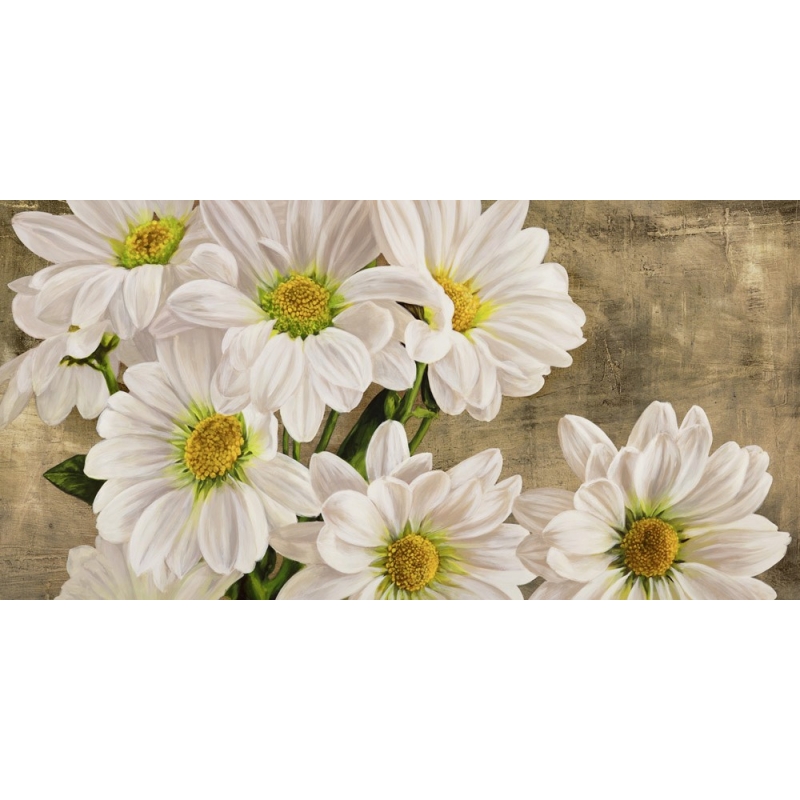 Wall art print and canvas. Jenny Thomlinson, Daisies in the Moonlight