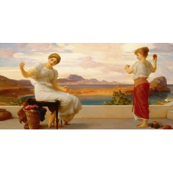 Wall art print and canvas. Frederic Leighton, Winding the Skein