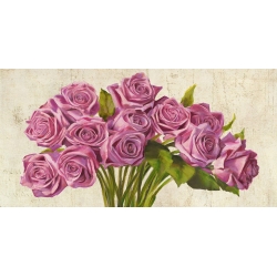 Tableau floral sur toile. Leonardo Sanna, Roses