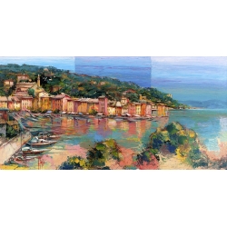 Wall art print and canvas. Luigi Florio, Portofino in Summer