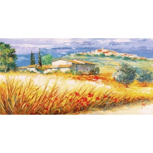 Leinwandbilder Landschaft. Luigi Florio, Haus in den Hügeln