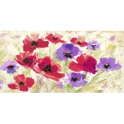 Wall art print and canvas. Luigi Florio, Flower Field in Spring