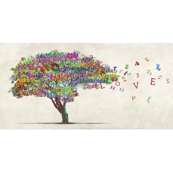 Cuadro pop en canvas. Malìa Rodrigues, Tree of Humanity