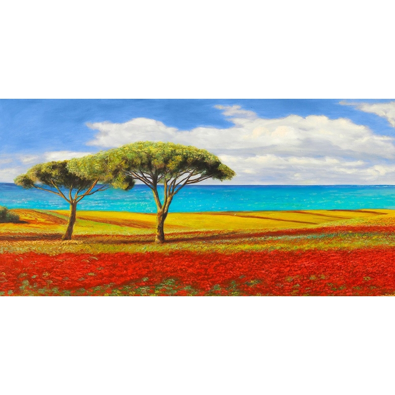 Leinwandbilder Landschaft. Angelo Masera, Mittelmeer (Seekiefer)