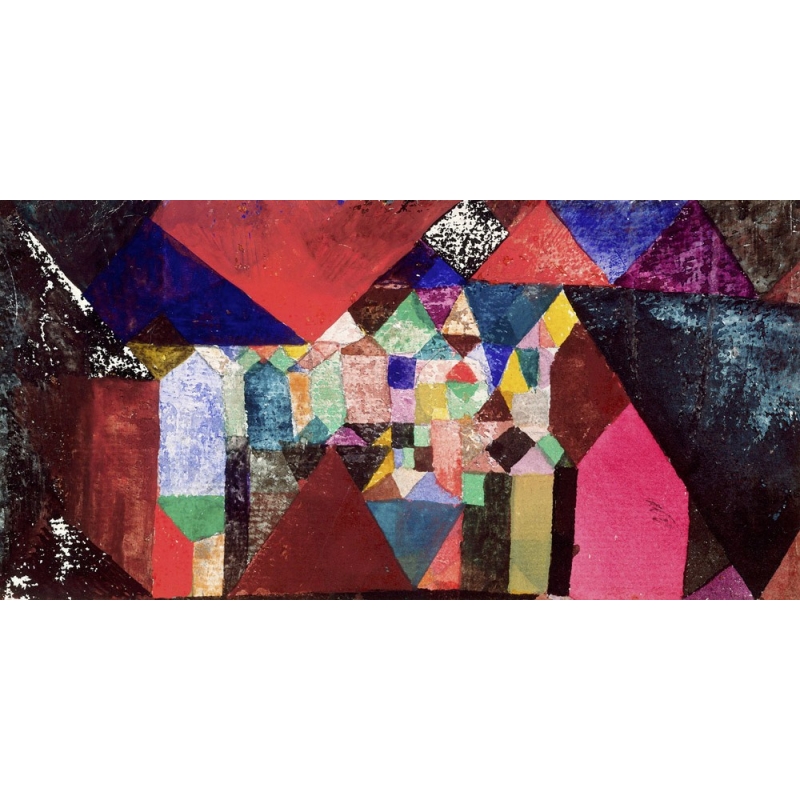 Cuadro abstracto en canvas. Paul Klee, Municipal Jewel
