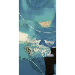 Cuadro abstracto azul en canvas. Maurizio Piovan, Un viaje II