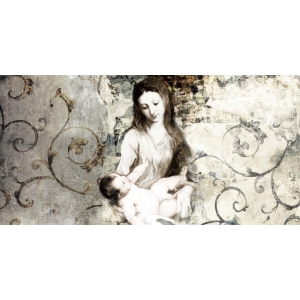 Tableau sur toile. Simon Roux, Vierge à l'enfant (after Van Dyck)