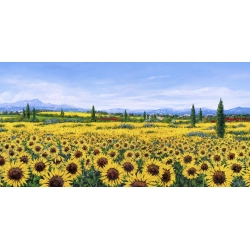 Wall art print and canvas. Tebo Marzari, Sunflowers