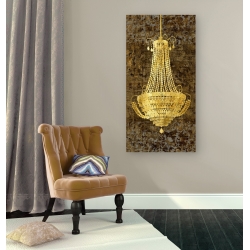 Wall art print and canvas. Remy Dellal, Panneau Chandelier I