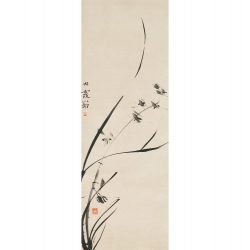 Leinwandbilder Japanische Kunst. Anonym, Orchideen
