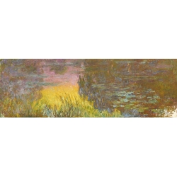 Wall art print and canvas. Claude Monet, The Water Lilies - Setting Sun