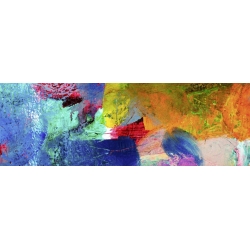 Abstrakte Leinwandbilder in Blau. Dansop, Painted Thought II
