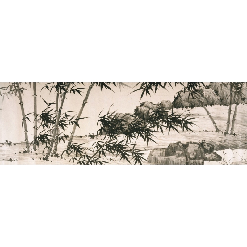 Leinwandbilder Japanische Kunst. Xia Chang, Bamboo under Spring Rain