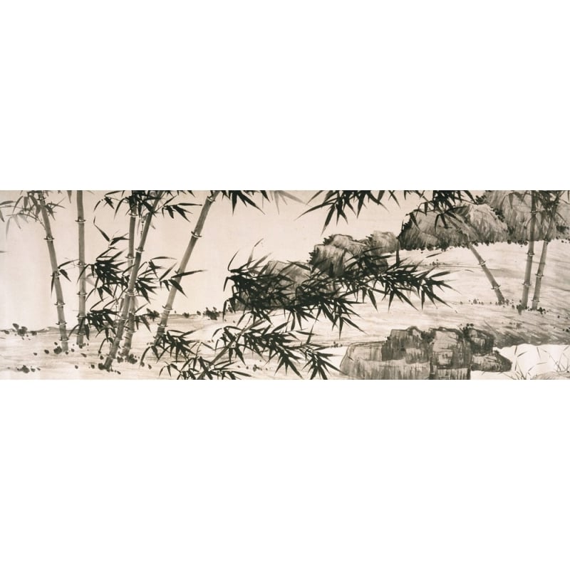 Cuadro japoneses en canvas. Xia Chang, Bambú bajo lluvia de primavera