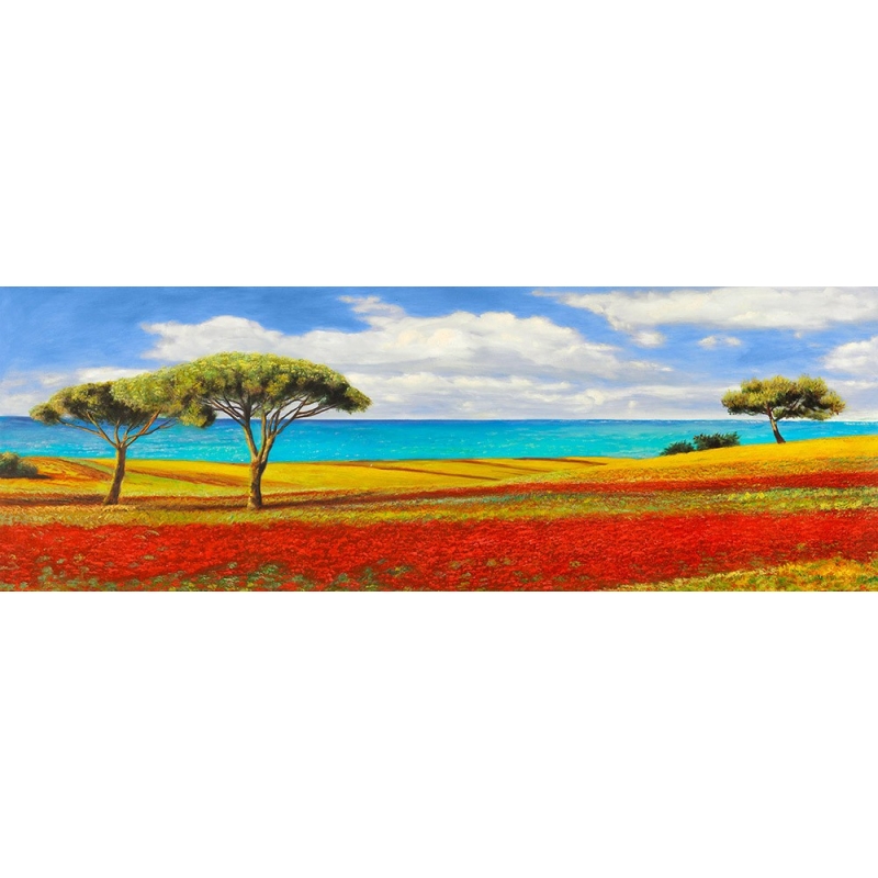 Cuadros de paisajes de campo en canvas. Masera, Mediterraneo