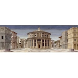 Tableau sur toile. Piero Della Francesca, La ville idéale (détail)