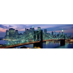 Leinwandbilder. Berenholtz, Brooklyn Bridge und die Skyline New York