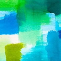 Cuadro abstracto azul en canvas. Asia Rivieri, Underwater II