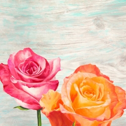 Tableau sur toile. Fleurs modernes, Funky Roses II