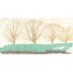 Wall art print and canvas. Alessio Aprile, Tree Lines Gold