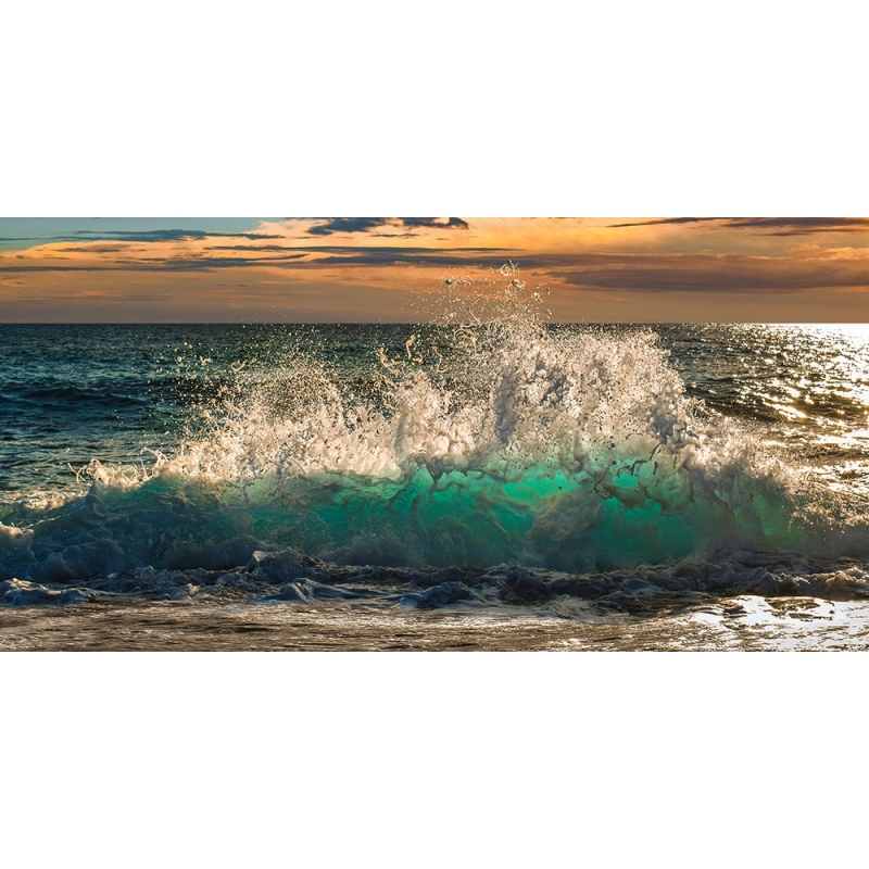Cuadros mar en canvas. Ola rompiendo en la playa, isla de Kauai, Hawaii