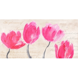 Tableau floral sur toile. Muriel Phelipau, Classic Tulips