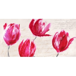 Cuadros provenzales en canvas. Muriel Phelipau, Crimson Tulips